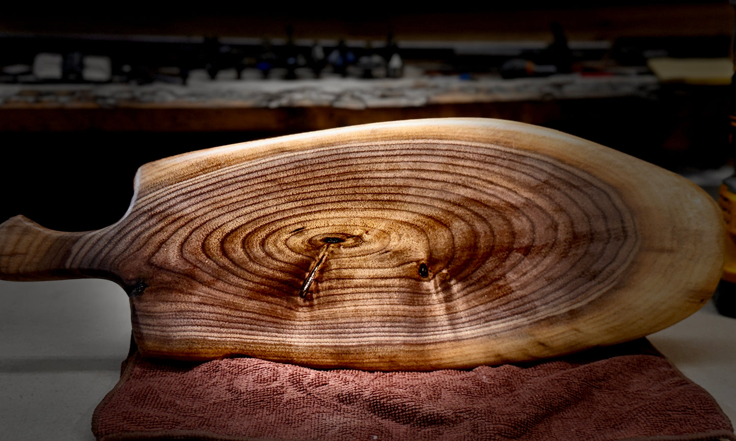 Rustic Live Edge Walnut Charcuterie Board – Natural Elegance